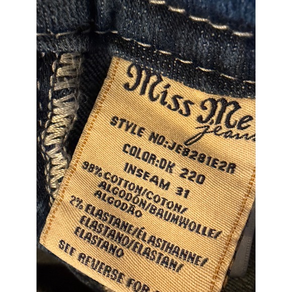 Miss Me Jeans Size 26 Mid Rise Easy Boot Denim Embroidered Cowgirl Bootcut - Picture 5 of 14